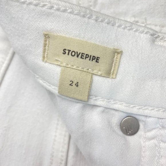 🎄MADEWELL Stovepipe Jean in Pure White High Rise Cropped Size 24 - Picture 5 of 5